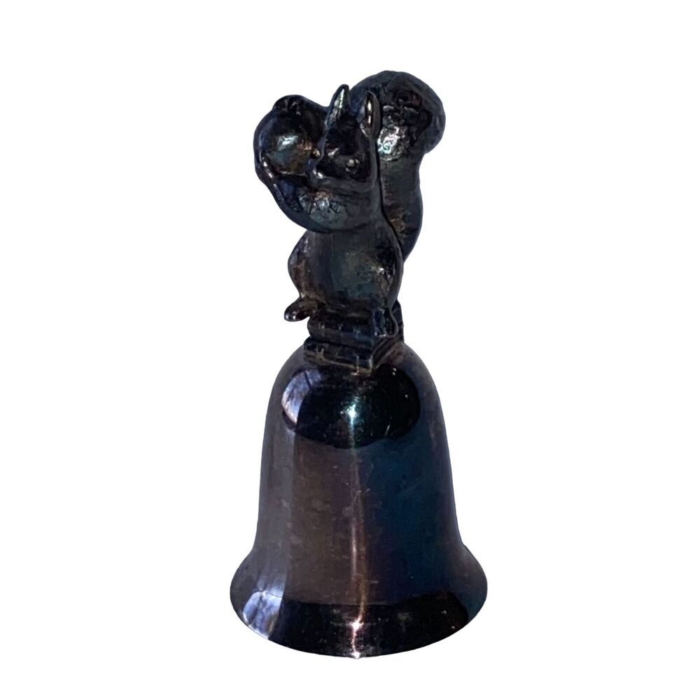 Vtg New England Collectors Society Bell Beatrix Potter Squirrel Nutkin Pewter